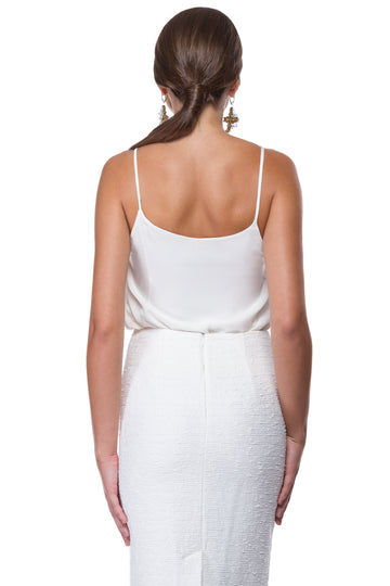 Silk top with Brussels lace WTP-0002